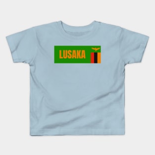 Lusaka City in Zambia Flag Kids T-Shirt